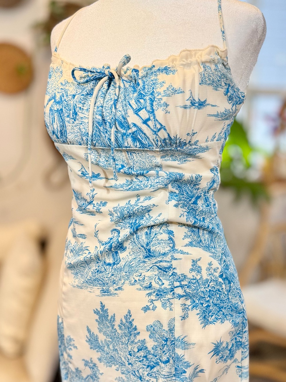 RARE Urban Outfitters April Toile Midi Slip Dress Euro Summer Sundress RUSH S - Picture 5 of 16